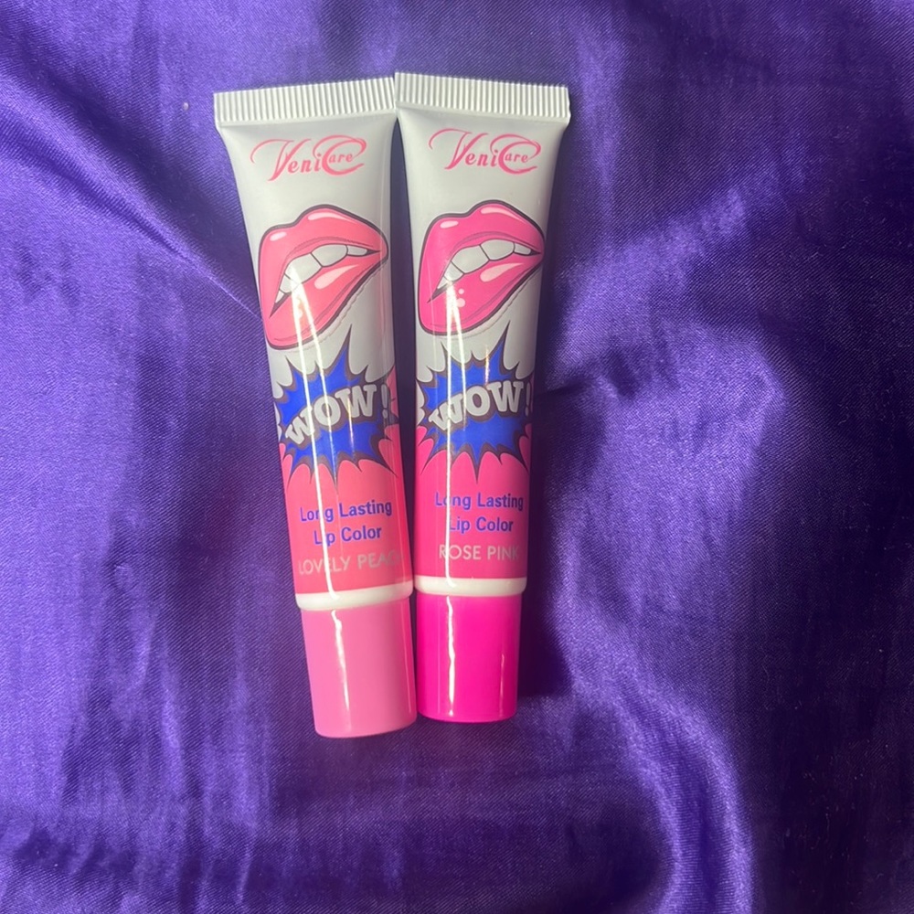 Venicare, 2 lip stains, rose pink and lovely pink